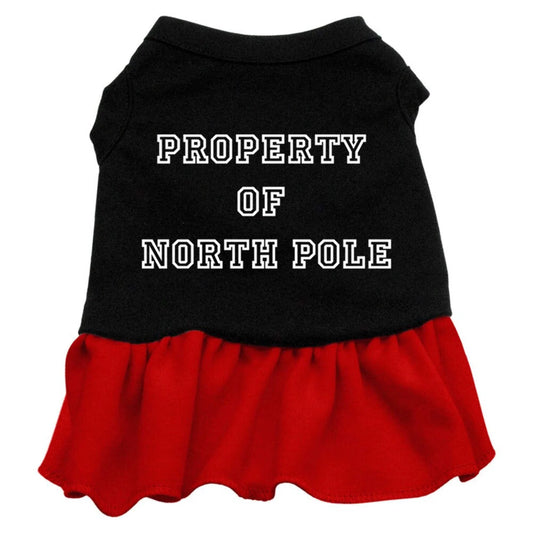 North Pole Property Christmas Pet Dress for Dogs and Cats