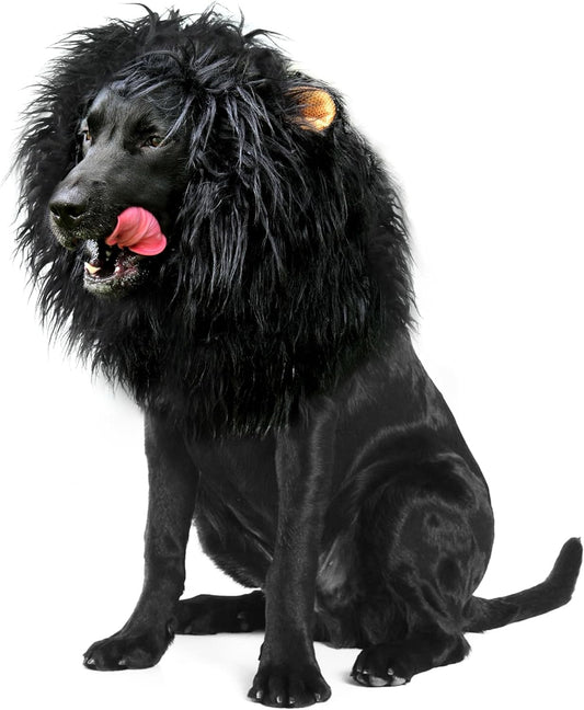 Adorable Lion Mane Wig for Dogs with Ears - Hilarious Pet Costume for Halloween & Christmas Fun!