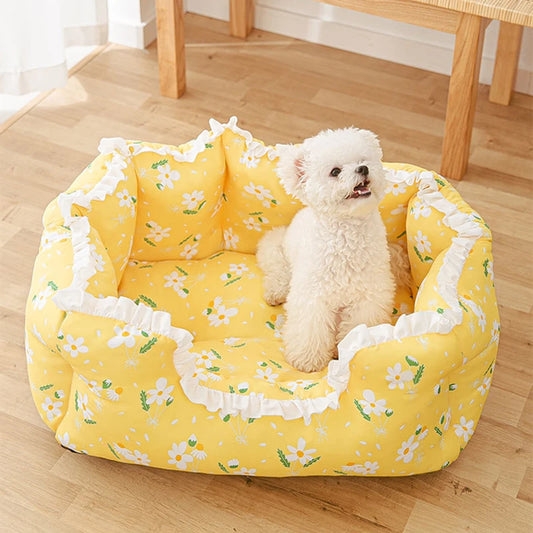 Cozy Summer Cat & Dog Bed House - Stylish Pet Tent & Cushion for Small Pets