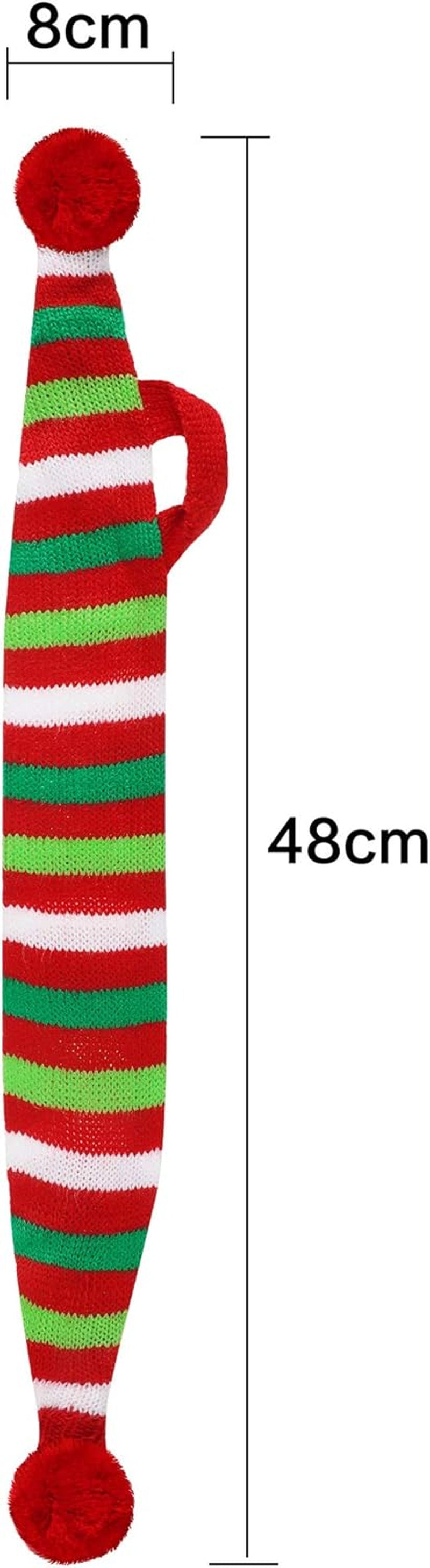 Festive 2-Piece Christmas Dog Santa Hat & Scarf Set - Adjustable Knit Outfit for Pets