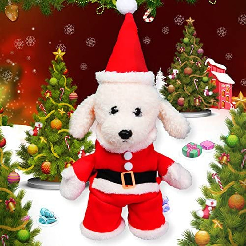 Festive Pet Christmas Costume - Funny Dog & Cat Outfit with Cap for Holiday Parties (Red, Large)