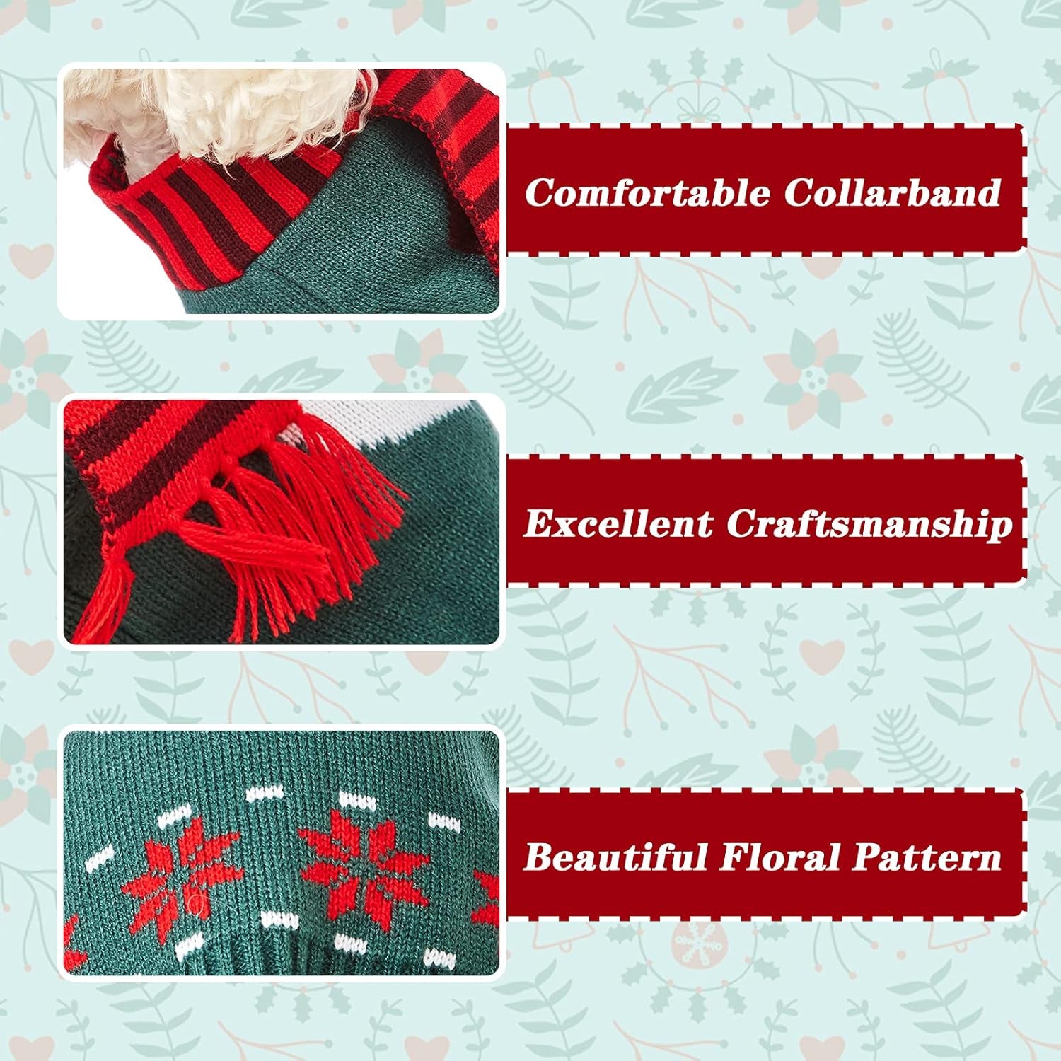 Cozy Knitted Snowman Dog Christmas Sweater - Soft Winter Jumpsuit for Small, Medium & Large Pets