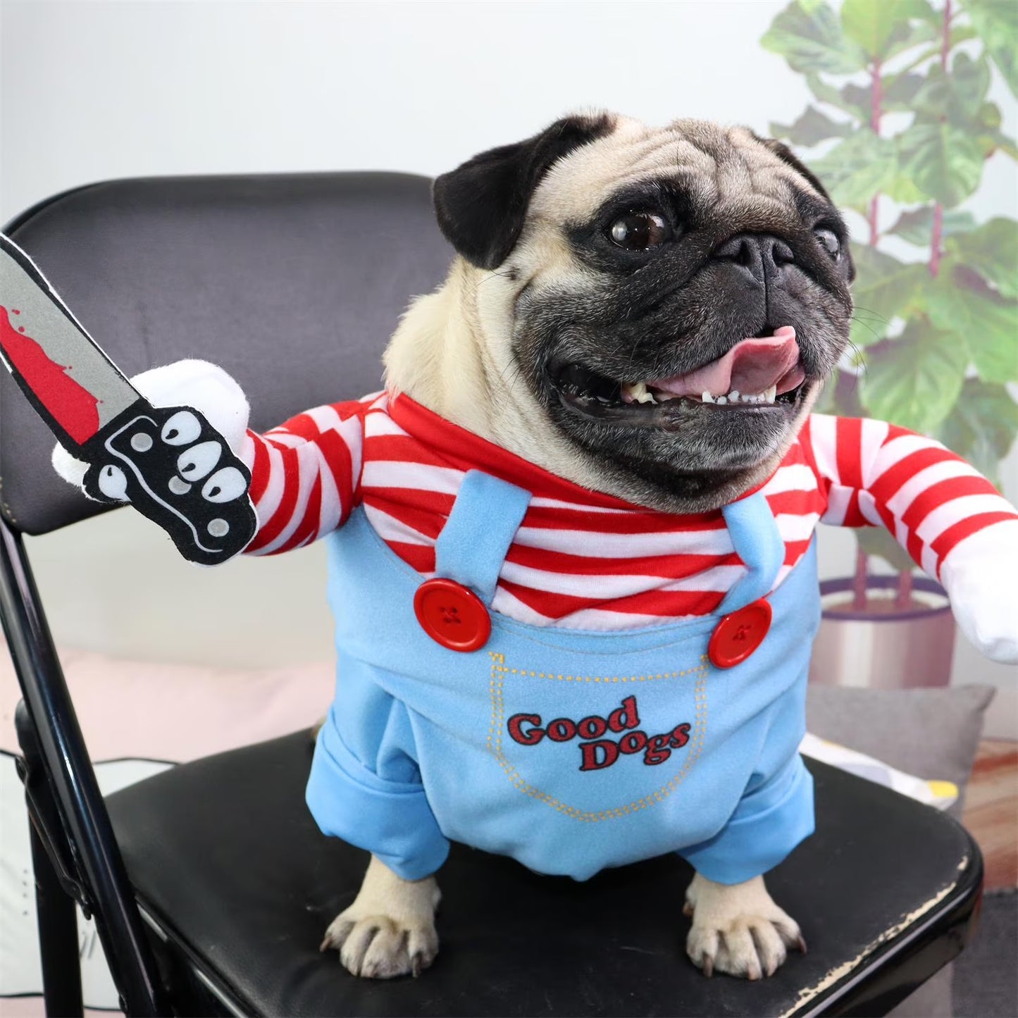 Spook-tacular Pet Halloween Ghost Costume - Fun & Creative Dog Outfit for Halloween & Christmas (Size L)