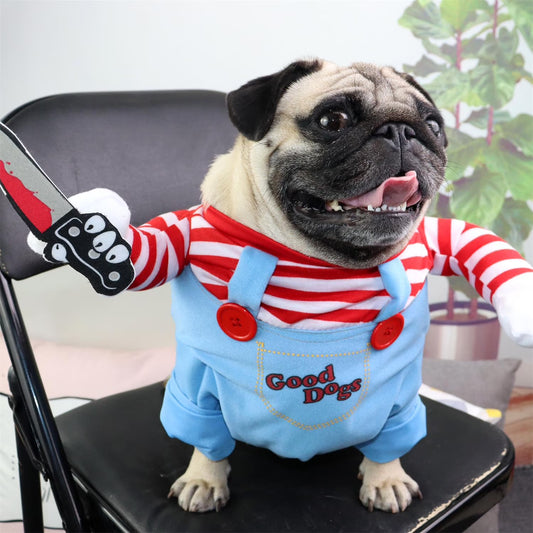 Spook-tacular Pet Halloween Ghost Costume - Fun & Creative Dog Outfit for Halloween & Christmas (Size L)
