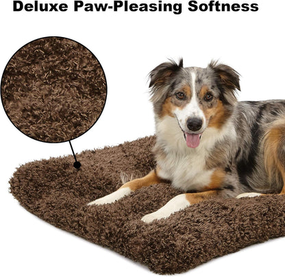 Cozy Chic Small Pet Bed - Ultra-Soft, Overstuffed & Machine Washable for 24-Inch Crates